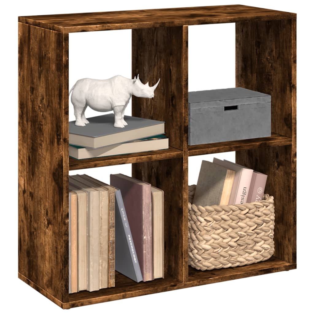 JUNG Vida Raumteiler-Bücherregal Räuchereiche 69,5x29x69,5 cm