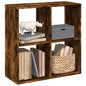 JUNG Vida Raumteiler-Bücherregal Räuchereiche 69,5x29x69,5 cm