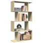 JUNG Vida Raumteiler-Bücherregal 4 Böden Sonoma-Eiche 70x24x129 cm