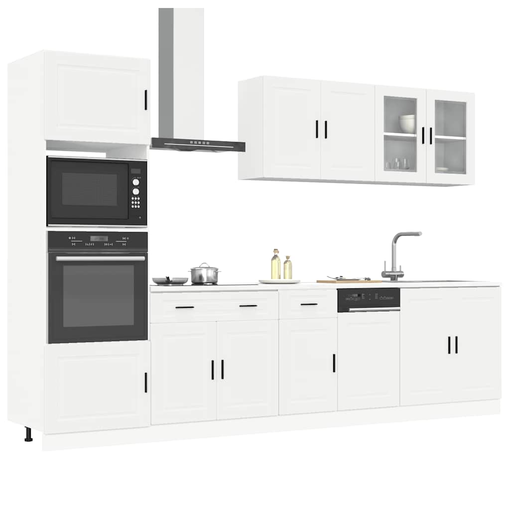 JUNG Vida 7-tlg. Küchenschrank-Set Porto Weiß Holzwerkstoff