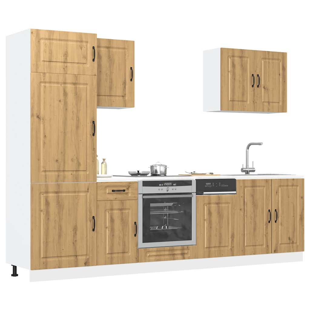 JUNG Vida 7-tlg. Küchenschrank-Set Kalmar Artisan-Eiche Holzwerkstoff
