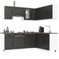JUNG Vida 11-tlg. Küchenschrank-Set Kalmar Schwarz Holzwerkstoff