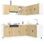 JUNG Vida 11-tlg. Küchenschrank-Set Porto Sonoma-Eiche Holzwerkstoff
