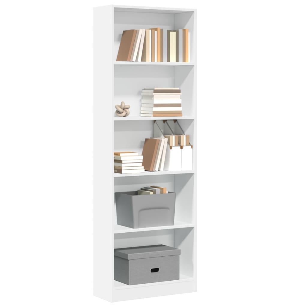 JUNG Vida Bücherregal Weiß 60 x 24 x 176 cm Holzwerkstoff