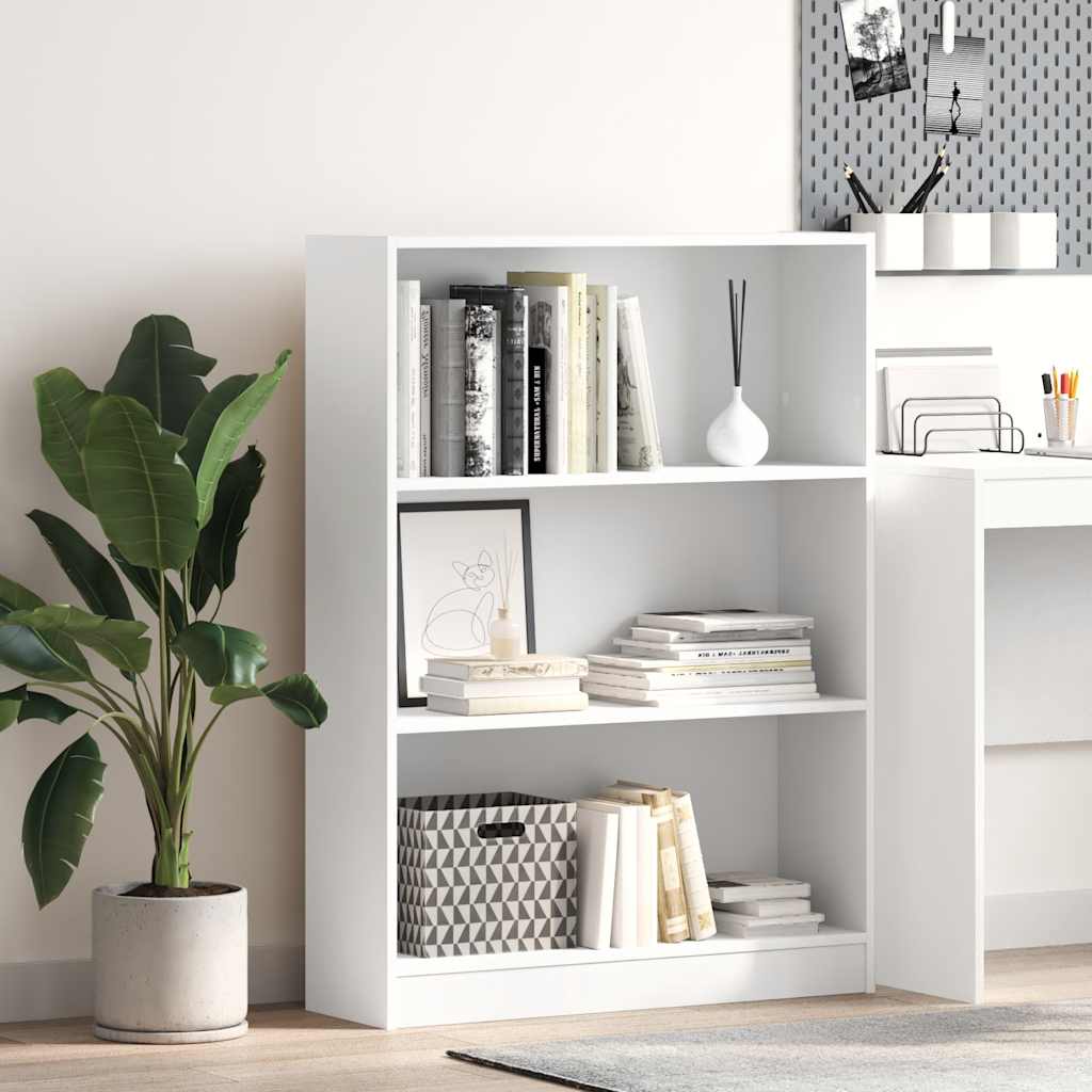 JUNG Vida Bücherregal Weiß 80x24x109 cm Holzwerkstoff