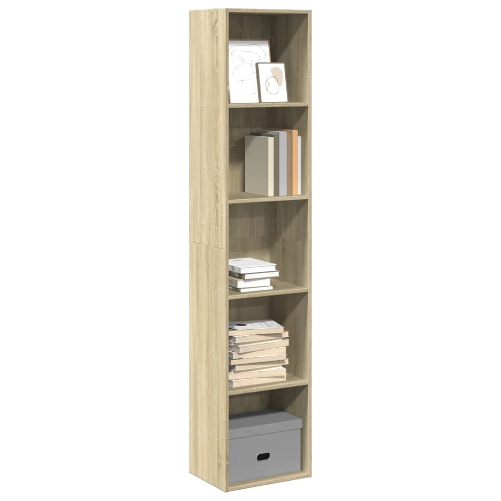 JUNG Vida Bücherregal Sonoma-Eiche 40x30x189 cm Holzwerkstoff