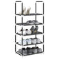 JUNG Vida Schuhregal 5 Ebenen Schwarz 44x28x94 cm Vliesstoff