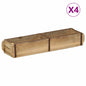 JUNG Vida Tablett 4 pcs Braun 57 x 15 x 9 cm Massives upgecyceltes Holz