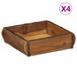 JUNG Vida Tablett 4 pcs Braun 29 x 31 x 10 cm Massives upgecyceltes Holz