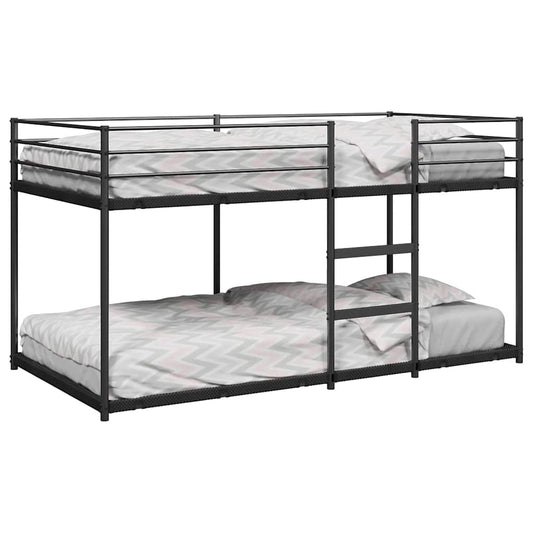 JUNG Vida Etagenbett ohne Matratze Schwarz 100x200 cm Stahl