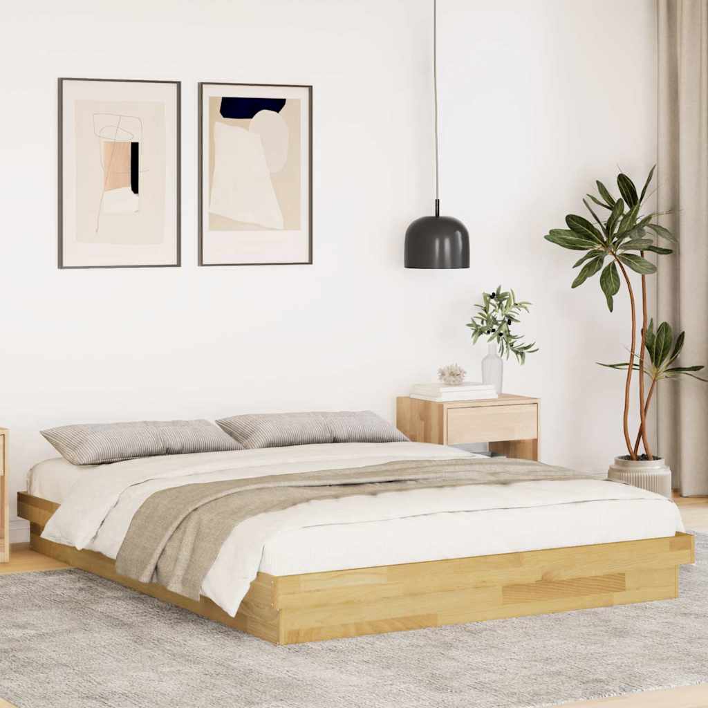 JUNG Vida Massivholzbett ohne Matratze 150x200 cm Eichenholz