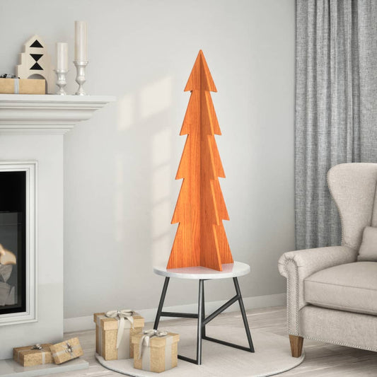 JUNG Vida Weihnachtsbaum zum Schmücken Wachsbraun 112cm Massivholz Kiefer