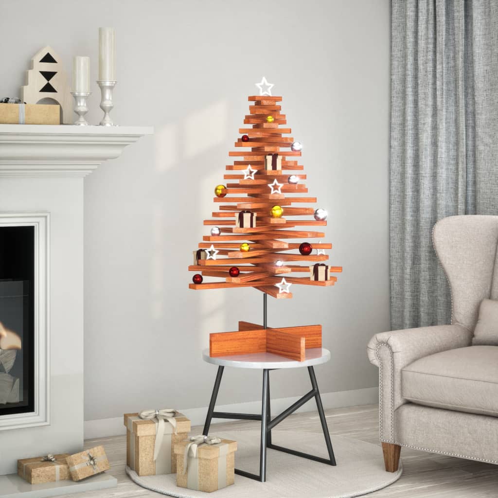 JUNG Vida Weihnachtsbaum zum Schmücken Wachsbraun 100cm Massivholz Kiefer