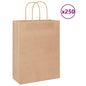 JUNG Vida Papiertragetaschen 250 Stk. mit Henkeln Braun 26x12x35 cm