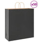JUNG Vida Papiertragetaschen 50 Stk. mit Henkeln Schwarz 45x17x48 cm