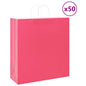 JUNG Vida Papiertragetaschen 50 Stk. mit Henkeln Rosa 45x17x48 cm