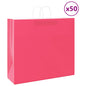 JUNG Vida Papiertragetaschen 50 Stk. mit Henkeln Rosa 54x15x49 cm