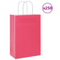 JUNG Vida Papiertragetaschen 250 Stk. mit Henkeln Rosa 21x11x31 cm