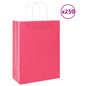JUNG Vida Papiertragetaschen 250 Stk. mit Henkeln Rosa 26x12x35 cm