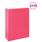 JUNG Vida Papiertragetaschen 250 Stk. mit Henkeln Rosa 32x12x42 cm