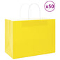 JUNG Vida Papiertragetaschen 50 Stk. mit Henkeln Gelb 32x17x25 cm
