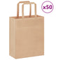 JUNG Vida Papiertragetaschen 50 Stk. mit Henkeln Braun 18x8x22 cm