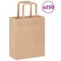 JUNG Vida Papiertragetaschen 250 Stk. mit Henkeln Braun 18x8x22 cm