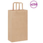 JUNG Vida Papiertragetaschen 250 Stk. mit Henkeln Braun 21x11x36 cm