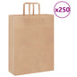 JUNG Vida Papiertragetaschen 250 Stk. mit Henkeln Braun 32x12x42 cm