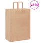 JUNG Vida Papiertragetaschen 250 Stk. mit Henkeln Braun 32x17x44 cm