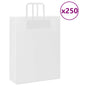 JUNG Vida Papiertragetaschen 250 Stk. mit Henkeln Weiß 32x12x42 cm
