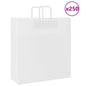JUNG Vida Papiertragetaschen 250 Stk. mit Henkeln Weiß 45x17x48 cm