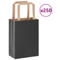 JUNG Vida Papiertragetaschen 250 Stk. mit Henkeln Schwarz 15x8x21 cm