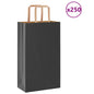JUNG Vida Papiertragetaschen 250 Stk. mit Henkeln Schwarz 21x11x36 cm