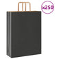 JUNG Vida Papiertragetaschen 250 Stk. mit Henkeln Schwarz 32x12x42 cm