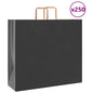 JUNG Vida Papiertragetaschen 250 Stk. mit Henkeln Schwarz 54x15x49 cm