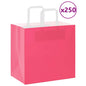 JUNG Vida Papiertragetaschen 250 Stk. mit Henkeln Rosa 26x17x25 cm