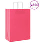 JUNG Vida Papiertragetaschen 250 Stk. mit Henkeln Rosa 32x17x44 cm