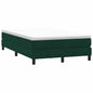 JUNG Vida Boxspringbett ohne Matratze Dunkelgrün 120x210 cm Samt