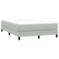 JUNG Vida Boxspringbett ohne Matratze Hellgrau 140x210 cm Samt
