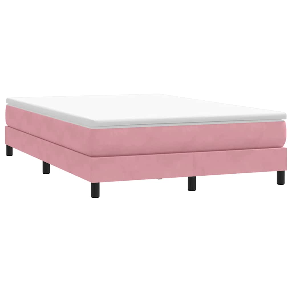 JUNG Vida Boxspringbett ohne Matratze Rosa 160x210 cm Samt