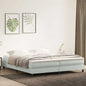 JUNG Vida Boxspringbett ohne Matratze Hellgrau 200x220 cm Samt