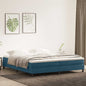 JUNG Vida Boxspringbett ohne Matratze Dunkelblau 200x220 cm Samt