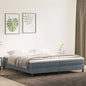 JUNG Vida Boxspringbett mit Matratze Dunkelgrau 180x210 cm Samt