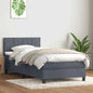 JUNG Vida Boxspringbett mit Matratze Dunkelgrau 90x210 cm Samt