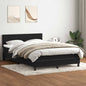 JUNG Vida Boxspringbett mit Matratze Schwarz 160x210 cm Samt