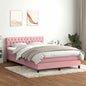 JUNG Vida Boxspringbett mit Matratze Rosa 160x210 cm Samt