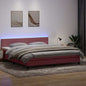 JUNG Vida Boxspringbett mit Matratze & LED Rosa 180x210 cm Samt