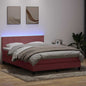 JUNG Vida Boxspringbett mit Matratze & LED Rosa 160x210 cm Samt