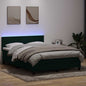 JUNG Vida Boxspringbett mit Matratze & LED Dunkelgrün 160x220 cm Samt